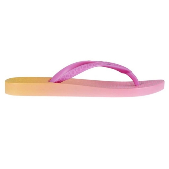 👣COLOKO Pink & Yellow Ombré TI Flip Flops - Picture 3 of 5